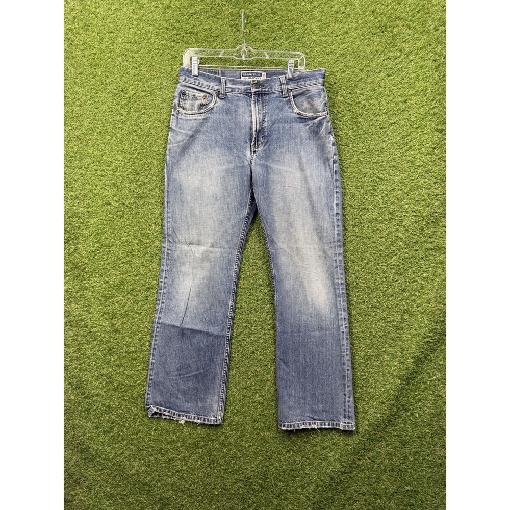 Old Navy Built-In Flex Jeans Mens 32x32 Blue Cotton Denim Bootcut Faded Stretch